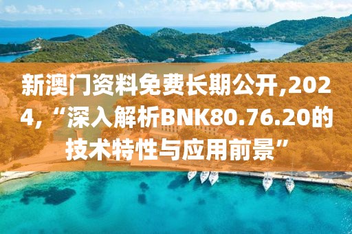新澳门资料免费长期公开,2024,“深入解析BNK80.76.20的技术特性与应用前景”