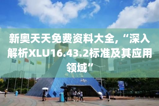 新奥天天免费资料大全,“深入解析XLU16.43.2标准及其应用领域”