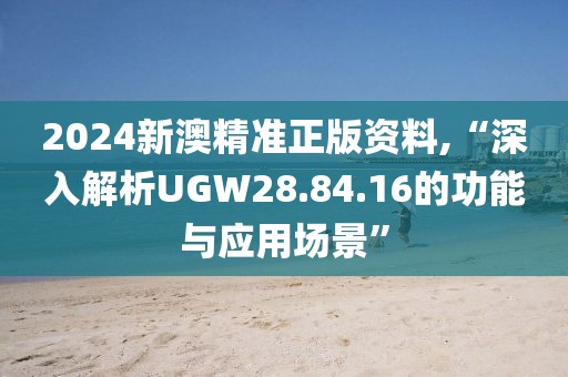 2024新澳精准正版资料,“深入解析UGW28.84.16的功能与应用场景”