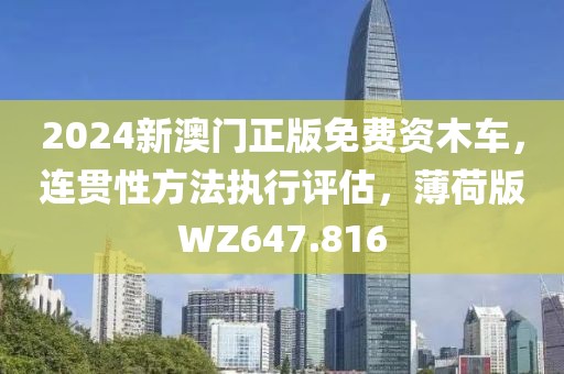 2024新澳门正版免费资木车，连贯性方法执行评估，薄荷版WZ647.816