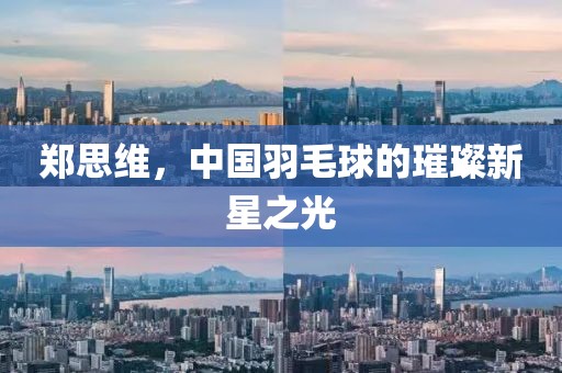 郑思维，中国羽毛球的璀璨新星之光