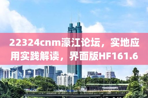 22324cnm濠江论坛，实地应用实践解读，界面版HF161.6