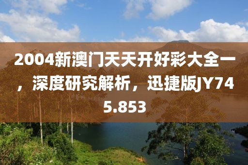 2004新澳门天天开好彩大全一，深度研究解析，迅捷版JY745.853