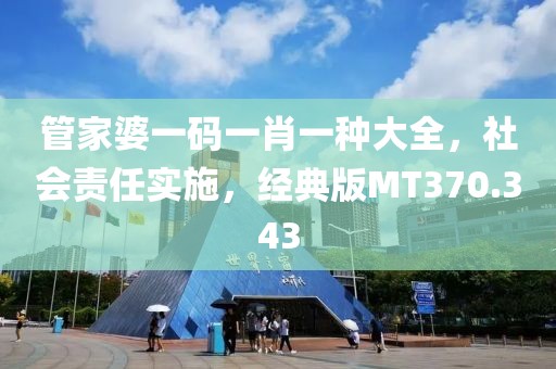 管家婆一码一肖一种大全，社会责任实施，经典版MT370.343