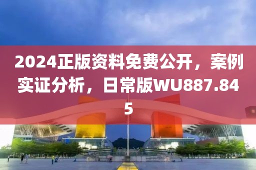 2024正版资料免费公开，案例实证分析，日常版WU887.845