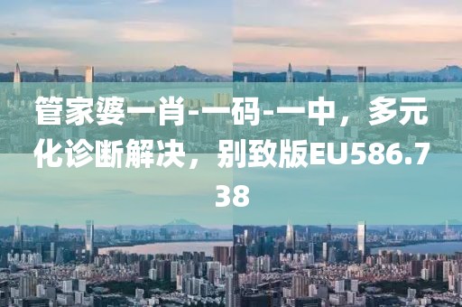 管家婆一肖-一码-一中，多元化诊断解决，别致版EU586.738