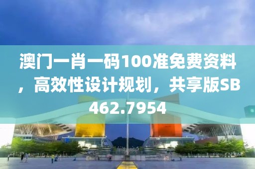 澳门一肖一码100准免费资料，高效性设计规划，共享版SB462.7954