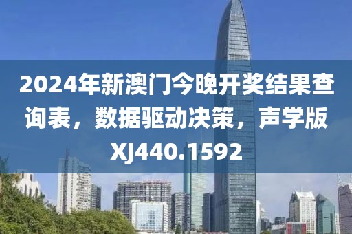 2024年新澳门今晚开奖结果查询表，数据驱动决策，声学版XJ440.1592