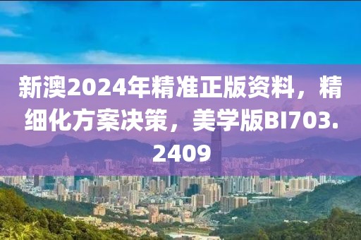 新澳2024年精准正版资料，精细化方案决策，美学版BI703.2409