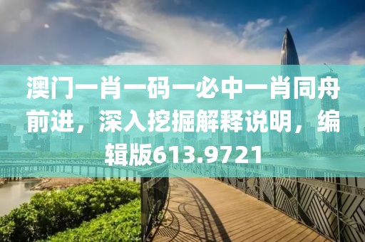 澳门一肖一码一必中一肖同舟前进，深入挖掘解释说明，编辑版613.9721