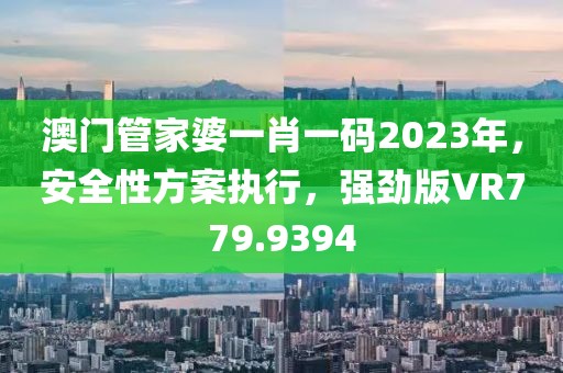 澳门管家婆一肖一码2023年，安全性方案执行，强劲版VR779.9394