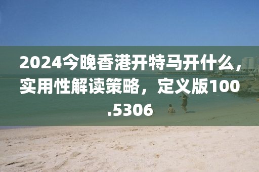 2024今晚香港开特马开什么，实用性解读策略，定义版100.5306