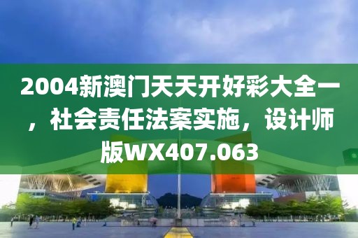 2004新澳门天天开好彩大全一，社会责任法案实施，设计师版WX407.063