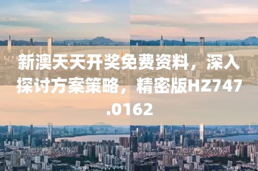 新澳天天开奖免费资料，深入探讨方案策略，精密版HZ747.0162