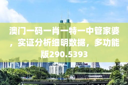 澳门一码一肖一特一中管家婆，实证分析细明数据，多功能版290.5393