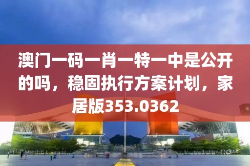 澳门一码一肖一特一中是公开的吗，稳固执行方案计划，家居版353.0362