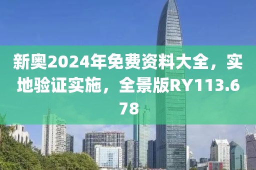 新奥2024年免费资料大全，实地验证实施，全景版RY113.678