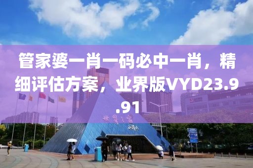 管家婆一肖一码必中一肖，精细评估方案，业界版VYD23.9.91