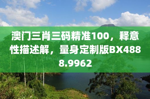 澳门三肖三码精准100，释意性描述解，量身定制版BX4888.9962