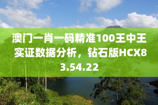 澳门一肖一码精准100王中王 实证数据分析，钻石版HCX83.54.22