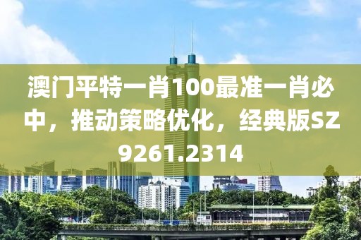 澳门平特一肖100最准一肖必中，推动策略优化，经典版SZ9261.2314