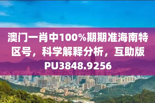 澳门一肖中100%期期准海南特区号，科学解释分析，互助版PU3848.9256