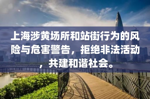 上海涉黄场所和站街行为的风险与危害警告，拒绝非法活动，共建和谐社会。