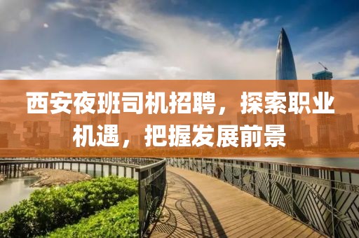 西安夜班司机招聘，探索职业机遇，把握发展前景