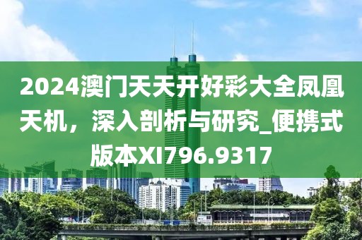 2024澳门天天开好彩大全凤凰天机，深入剖析与研究_便携式版本XI796.9317
