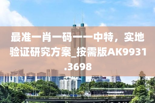 最准一肖一码一一中特，实地验证研究方案_按需版AK9931.3698