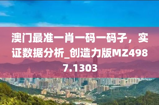 澳门最准一肖一码一码孑，实证数据分析_创造力版MZ4987.1303