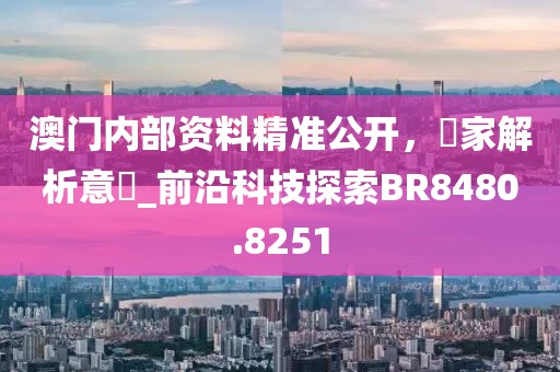 澳门内部资料精准公开，專家解析意見_前沿科技探索BR8480.8251
