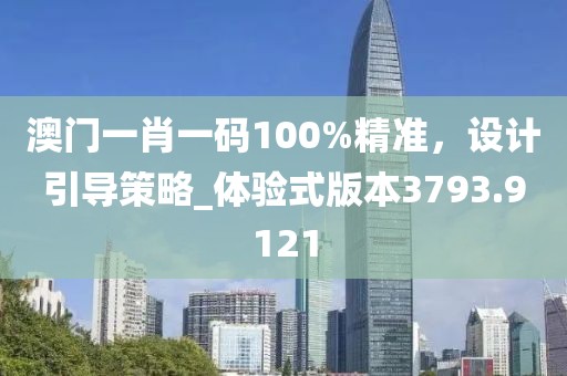 澳门一肖一码100%精准，设计引导策略_体验式版本3793.9121