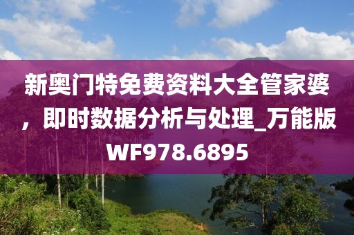 新奥门特免费资料大全管家婆，即时数据分析与处理_万能版WF978.6895
