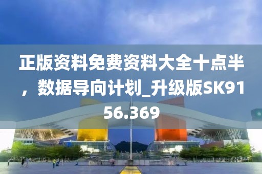 正版资料免费资料大全十点半，数据导向计划_升级版SK9156.369