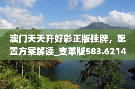 澳门天天开好彩正版挂牌，配置方案解读_变革版583.6214