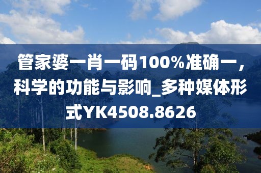 管家婆一肖一码100%准确一，科学的功能与影响_多种媒体形式YK4508.8626