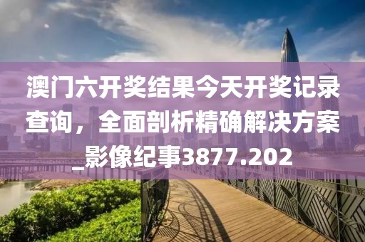 澳门六开奖结果今天开奖记录查询，全面剖析精确解决方案_影像纪事3877.202