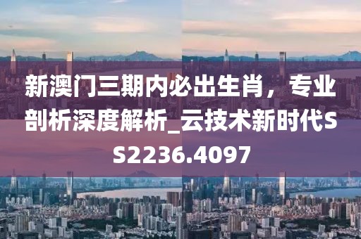 新澳门三期内必出生肖，专业剖析深度解析_云技术新时代SS2236.4097