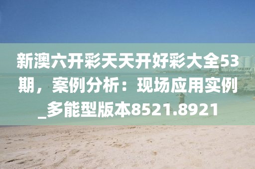 新澳六开彩天天开好彩大全53期，案例分析：现场应用实例_多能型版本8521.8921