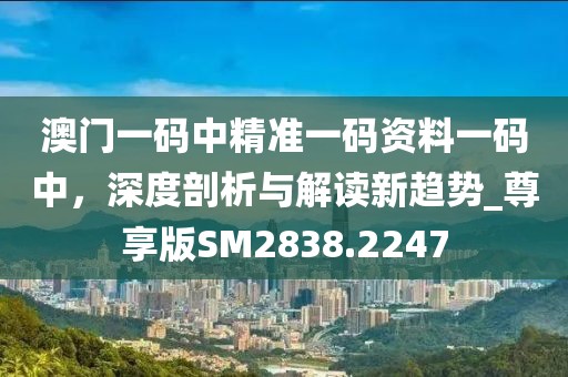 澳门一码中精准一码资料一码中，深度剖析与解读新趋势_尊享版SM2838.2247