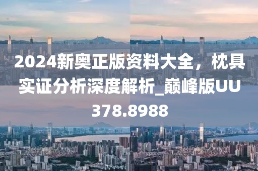 2024新奥正版资料大全，枕具实证分析深度解析_巅峰版UU378.8988