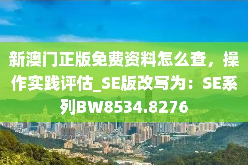 新澳门正版免费资料怎么查，操作实践评估_SE版改写为：SE系列BW8534.8276
