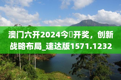 澳门六开2024今晩开奖，创新战略布局_速达版1571.1232
