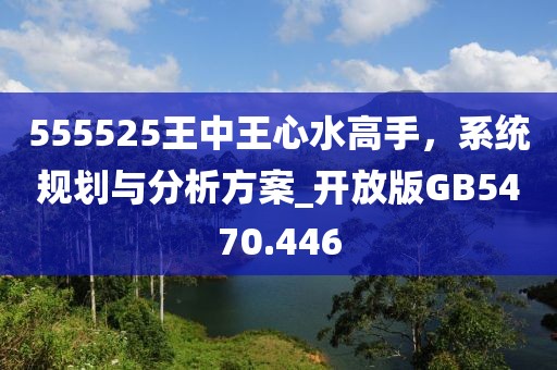 555525王中王心水高手，系统规划与分析方案_开放版GB5470.446