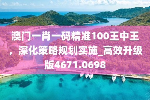 澳门一肖一码精准100王中王，深化策略规划实施_高效升级版4671.0698