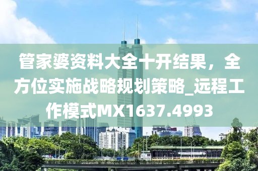管家婆资料大全十开结果，全方位实施战略规划策略_远程工作模式MX1637.4993
