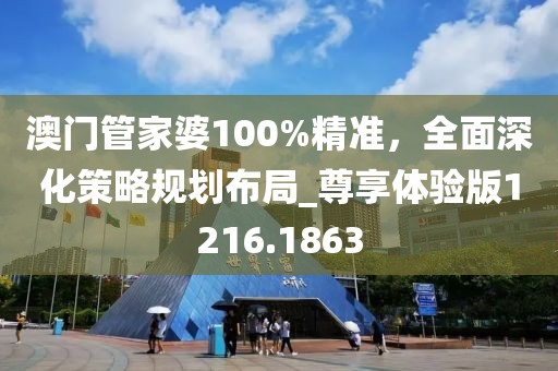 澳门管家婆100%精准，全面深化策略规划布局_尊享体验版1216.1863
