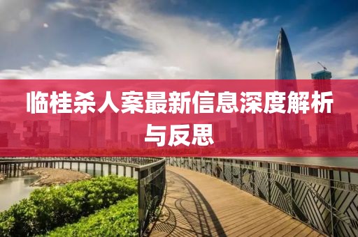临桂杀人案最新信息深度解析与反思