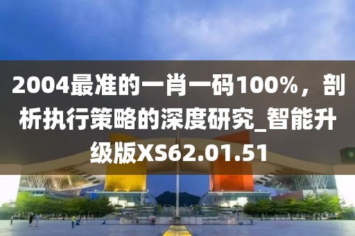 2004最准的一肖一码100%，剖析执行策略的深度研究_智能升级版XS62.01.51